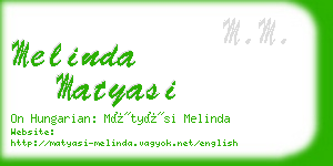 melinda matyasi business card